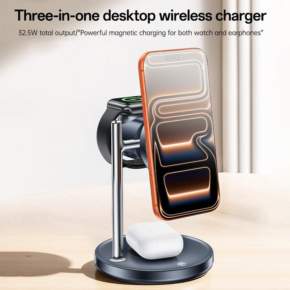 YESIDO DS40 Qi2.2 Trådløs Oplader 25W Hurtigopladende Telefonholder med Blæser til Samsung Watch / iWatch