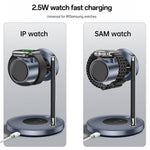YESIDO DS40 Qi2.2 Trådløs Oplader 25W Hurtigopladende Telefonholder med Blæser til Samsung Watch / iWatch