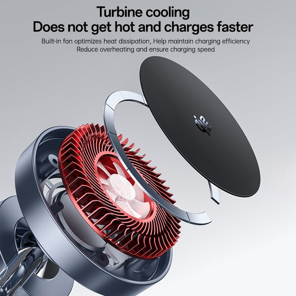 YESIDO DS40 Qi2.2 Trådløs Oplader 25W Hurtigopladende Telefonholder med Blæser til Samsung Watch / iWatch
