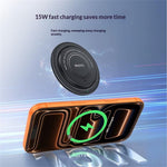 YESIDO DS39 15W Magnetic Wireless Charger Round Desktop Fast Charging Pad for Smartphone Earbuds