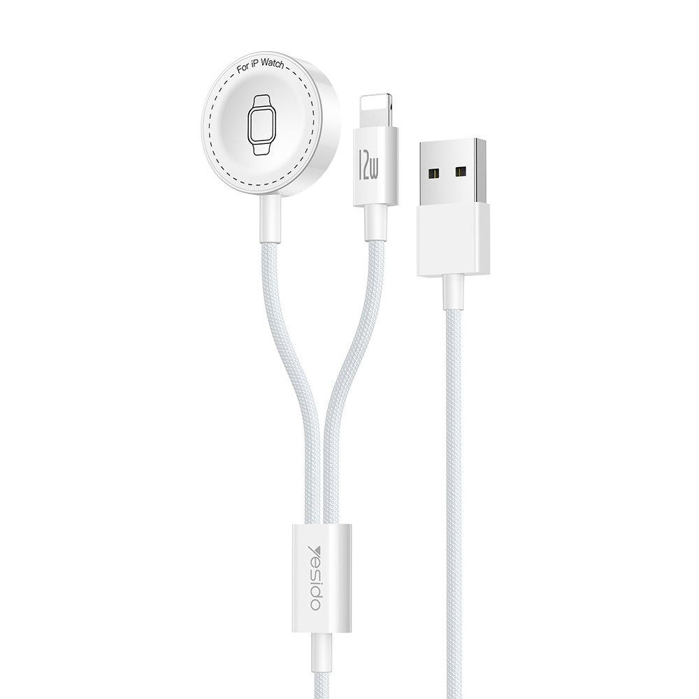 YESIDO DS35 2 in 1 USB-A to iP  /  Wireless Charging Dock for Apple Watch 2.5W Fast Charging Cable