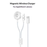 YESIDO DS34 2-i-1 Type-C til iP / trådløs opladningsdock til Apple Watch 2,5W hurtigopladningskabel