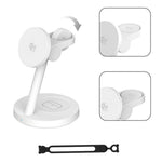 3-in-1 Qi2.2 Wireless Charger 25W Magnetic Stand for iPhone Samsung Phone Watch Earbuds