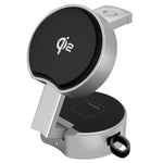 B30 3-i-1 Foldbar Magnetisk Trådløs Oplader med 80 cm Udtrækkeligt Kabel Qi2 15W Hurtigopladningsstation til Telefon Ur Høretelefoner