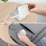 S6 3 in 1 Magnetic Wireless Charging Station Foldable Dock with RGB Light for iPhone Apple Watch AirPods