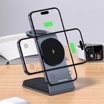 T3 Qi2 15W Magnetic Wireless Charger for iPhone Apple Watch AirPods Desktop Stand