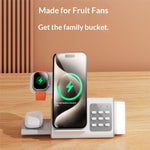 T12 5-in-1 Wireless Charging Station Stand Magnetic Stand with White Noise Night Light for Phone Watch Earbuds