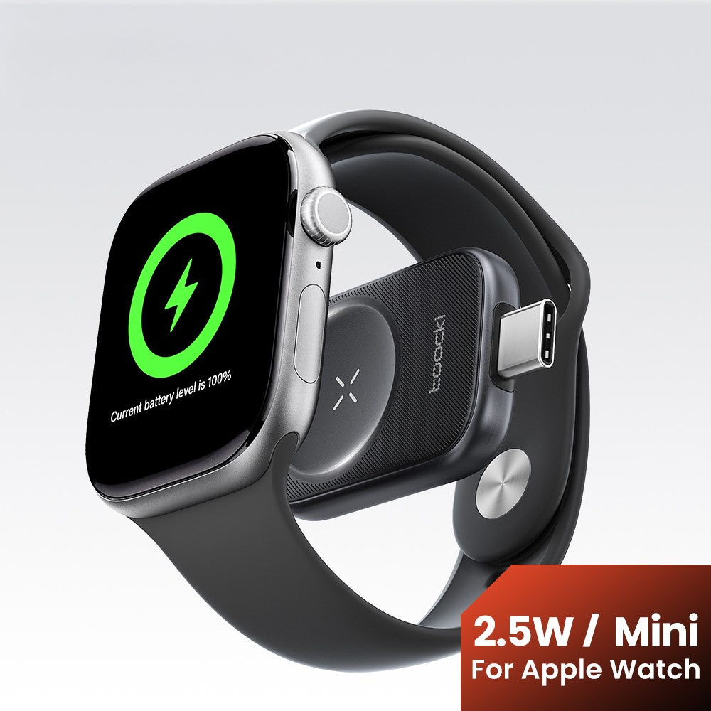 TOOCKI TW13 2,5W Type-C Magnetisk Trådløs Oplader til Apple Watch Opladningsdock