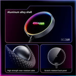 ESSAGER 15W Magnetisk Trådløs Oplader med Dynamisk RGB Lys Bærbar Opladningsplade