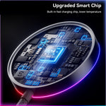 ESSAGER 15W Magnetisk Trådløs Oplader med Dynamisk RGB Lys Bærbar Opladningsplade