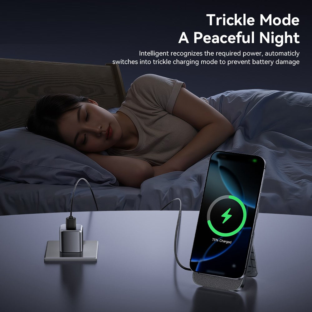 ESSAGER 3-i-1 Sammenklappelig Trådløs Oplader til Telefon / Ur / Høretelefoner 15W Hurtigopladende Stand