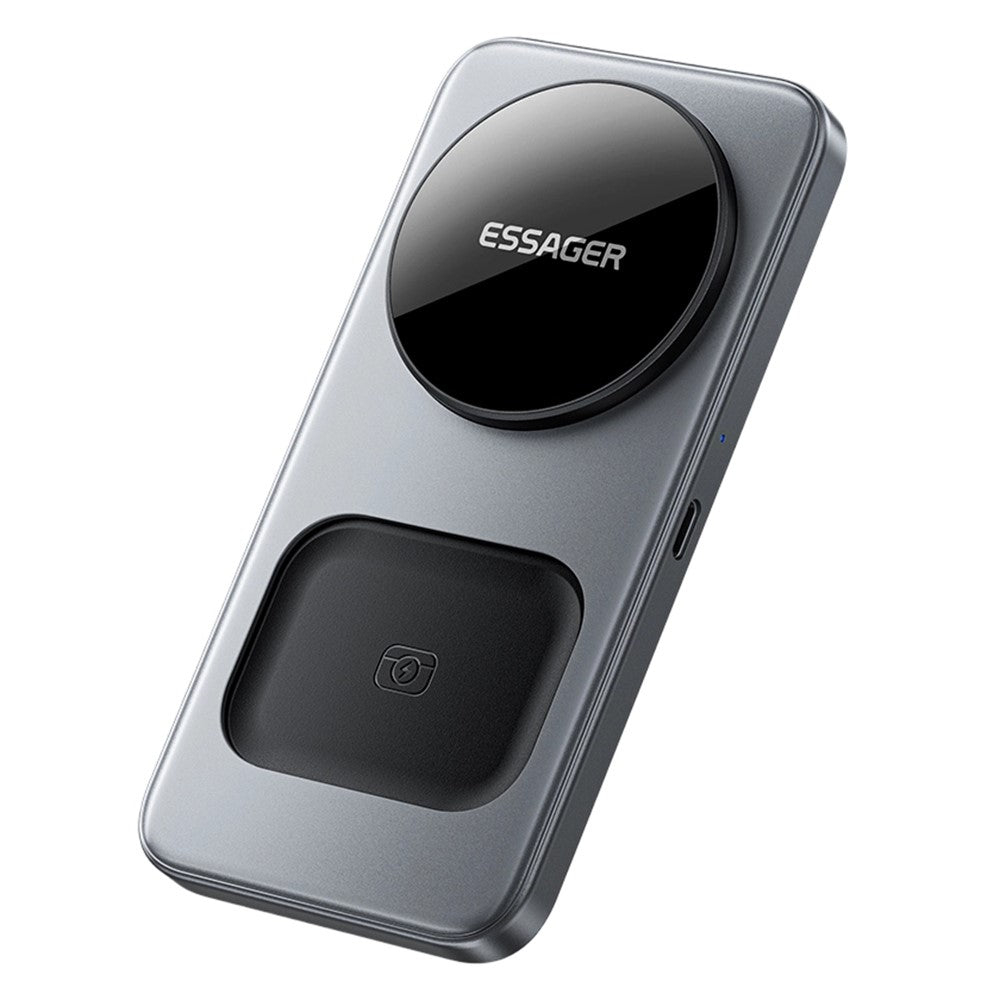 ESSAGER 3 in 1 Desktop Wireless Charger 15W Fast Charging Magnetic Foldable for Phone Watch Earbuds