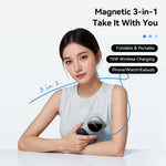 ESSAGER 3 in 1 Desktop Wireless Charger 15W Fast Charging Magnetic Foldable for Phone Watch Earbuds