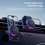 ESSAGER 15W Fast Charger with RGB Light 360 Degree Rotating Magnetic Wireless Charging Car Mount Phone Holder