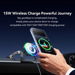 ESSAGER Magnetic Car Phone Holder RGB Lighting 15W Wireless Charger for Dashboard Windshield Mount