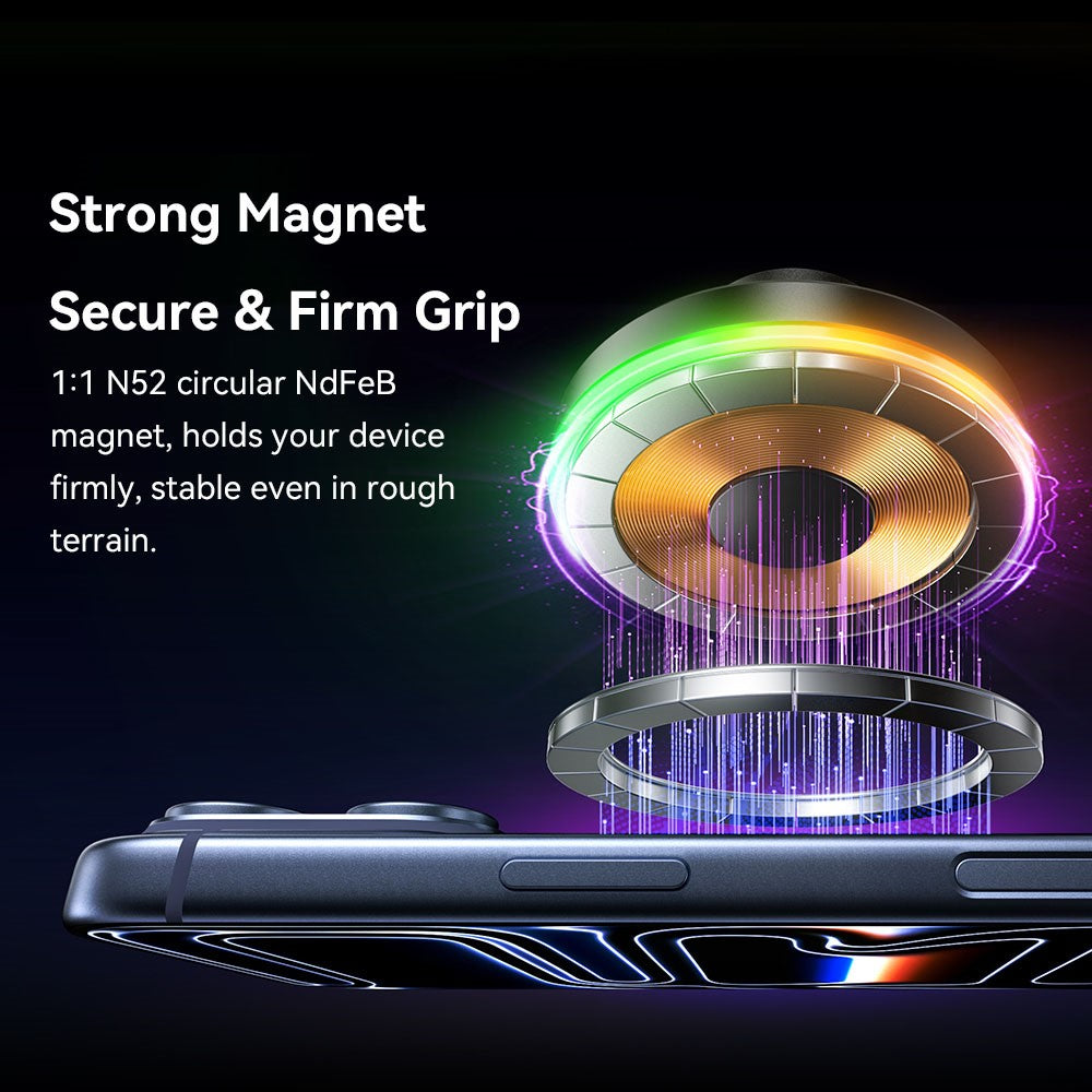 ESSAGER Magnetic Car Phone Holder RGB Lighting 15W Wireless Charger for Dashboard Windshield Mount