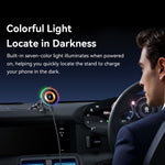 ESSAGER Magnetic Car Phone Holder RGB Lighting 15W Wireless Charger for Dashboard Windshield Mount