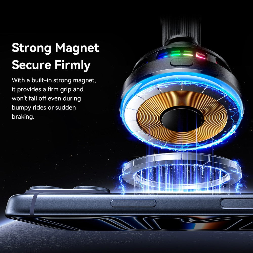 ESSAGER Qi2.2 25W Fast Charging Air Vent Mount Magnetic Wireless Car Charger with RGB Light