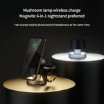 X6 4-i-1 Magnetisk Trådløs Opladerstander med Natlys Opladningsstation til iPhone Apple Watch AirPods