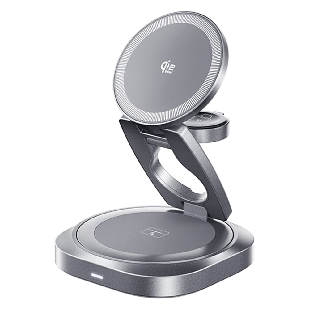 REMAX CW11 3-i-1 35W Sammenklappelig Trådløs Oplader Qi2.2 Magnetisk Opladerstander til iPhone AirPods Watch