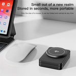JJT-C42 Qi2 3-in-1 Magnetic Wireless Charger 15W Foldable Aluminum Alloy Charging Stand for Phone Watch Earbuds
