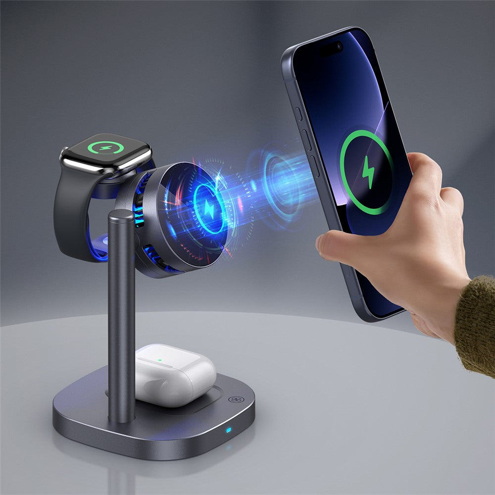 B-36 3 in 1 Magnetic Wireless Charger for iPhone / Apple Watch / AirPods TEC Cooling Qi2.2 25W Fast Charging Dock