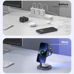 B-36 3 in 1 Magnetic Wireless Charger for iPhone / Apple Watch / AirPods TEC Cooling Qi2.2 25W Fast Charging Dock