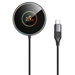 25-1 25W Magnetisk Trådløs Oplader Bordplade Ultratynd Intelligent Temperaturkontrol Qi Hurtig Opladningsplade til iPhone Android-telefon