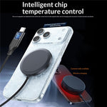 25-1 25W Magnetisk Trådløs Oplader Bordplade Ultratynd Intelligent Temperaturkontrol Qi Hurtig Opladningsplade til iPhone Android-telefon