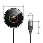 25-1 25W Magnetic Wireless Charger Desktop Ultra Thin Intelligent Temperature Control Qi Fast Charging Pad for iPhone Android Phone