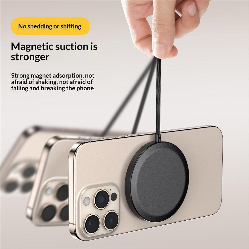 25-1 25W Magnetisk Trådløs Oplader Bordplade Ultratynd Intelligent Temperaturkontrol Qi Hurtig Opladningsplade til iPhone Android-telefon