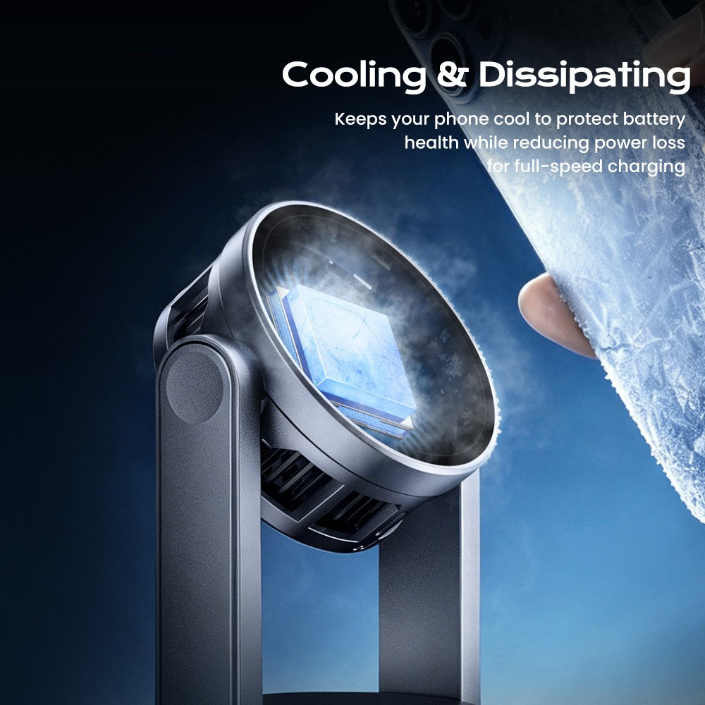 ESSAGER T50 3 in 1 Magnetic Wireless Charger TEC Cooling Qi2.2 25W Fast Charging Stand for Phone Watch Earbuds