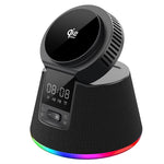 JJT-C67 5-i-1 Qi2.2 25W Iskølende Trådløs Oplader Bluetooth-kompatibel Højttaler Opladningsstation med RGB-lys