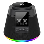 JJT-C67 5-i-1 Qi2.2 25W Iskølende Trådløs Oplader Bluetooth-kompatibel Højttaler Opladningsstation med RGB-lys