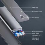 LDNIO PQ10 10000mAh Power Bank 22.5W Hurtig Opladning USB-C PD 20W Bærbar Oplader med LED-display