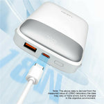 LDNIO PQ19 10000mAh Powerbank med indbygget Type-C & iP (5-14) kabel 22.5W hurtigopladning LED display oplader