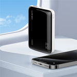 LDNIO PQ25 10000mAh ultratynd powerbank, 22,5W hurtigopladning, to porte USB-C+USB-A PD 20W, bærbar oplader