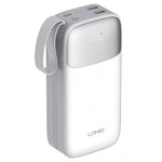 LDNIO PQ30 30000mAh Power Bank with Built-in Type-C + iP (5-14) Cable 22.5W Fast Charging LED Display Charger