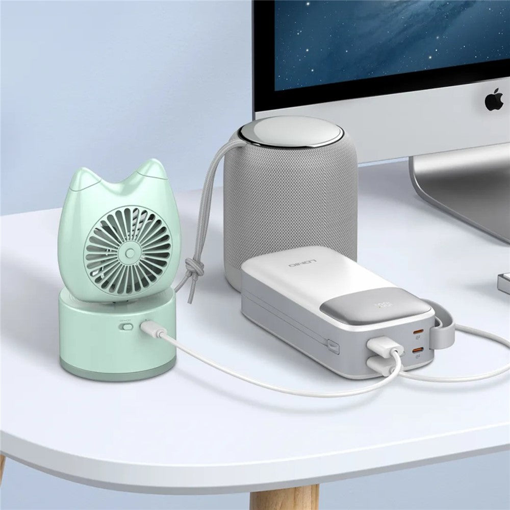 LDNIO PQ30 30000mAh Power Bank with Built-in Type-C + iP (5-14) Cable 22.5W Fast Charging LED Display Charger