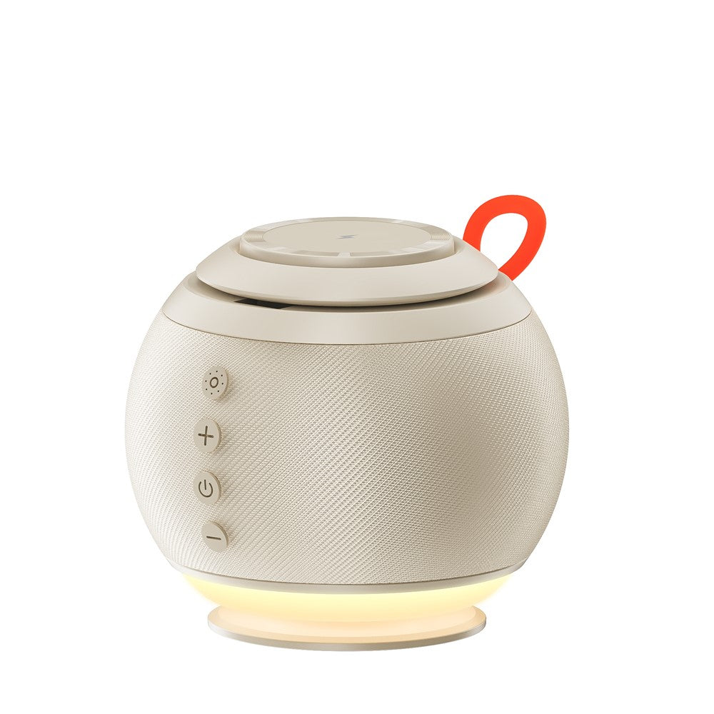 HT-572 5-i-1 15W magnetisk trådløs oplader med Bluetooth-kompatibel højttaler og natlys-opladningsstander