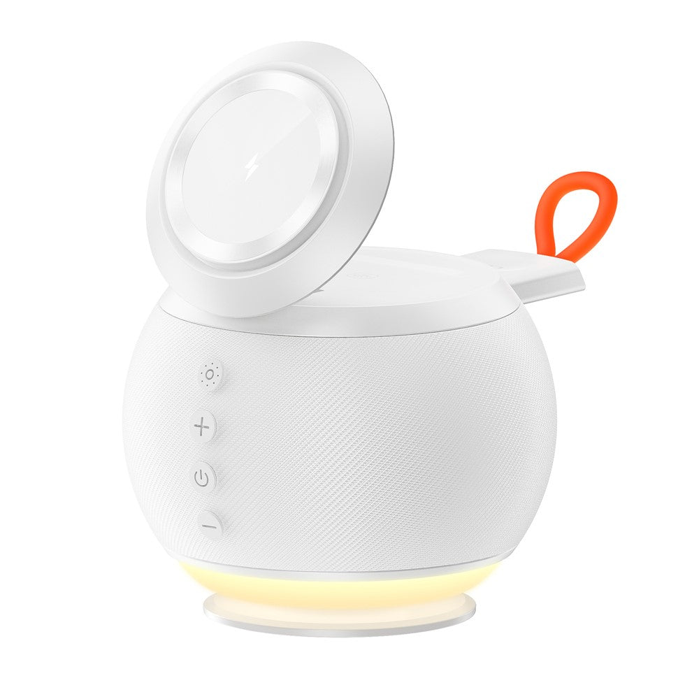 HT-572 5-in-1 15W Magnetic Wireless Charger with Bluetooth-compatible Speaker Night Light Charging Stand