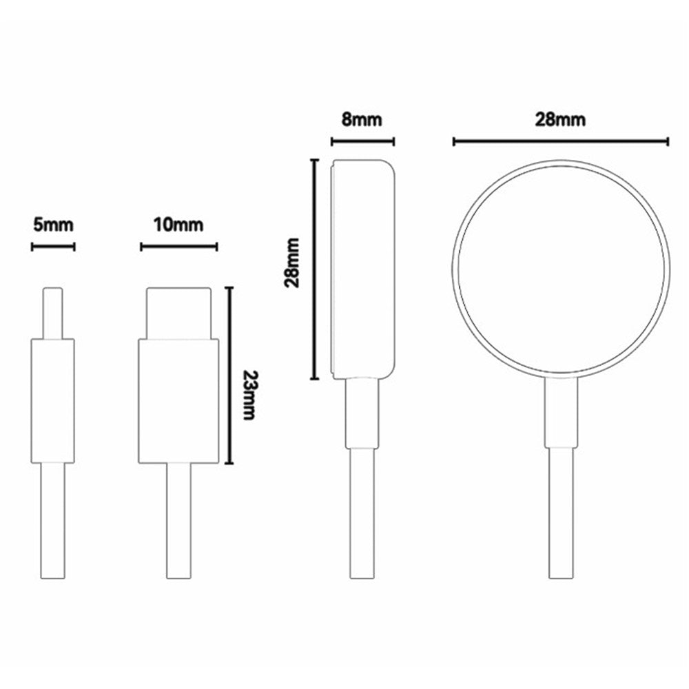 YESIDO DS42 2-i-1 trådløs uroplader 2,5W magnetisk opladningsdock til Samsung Galaxy iWatch