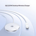 YESIDO DS41 Qi2.2 25W Desktop Wireless Charger 5mm Ultra Thin Magnetic Charging Pad