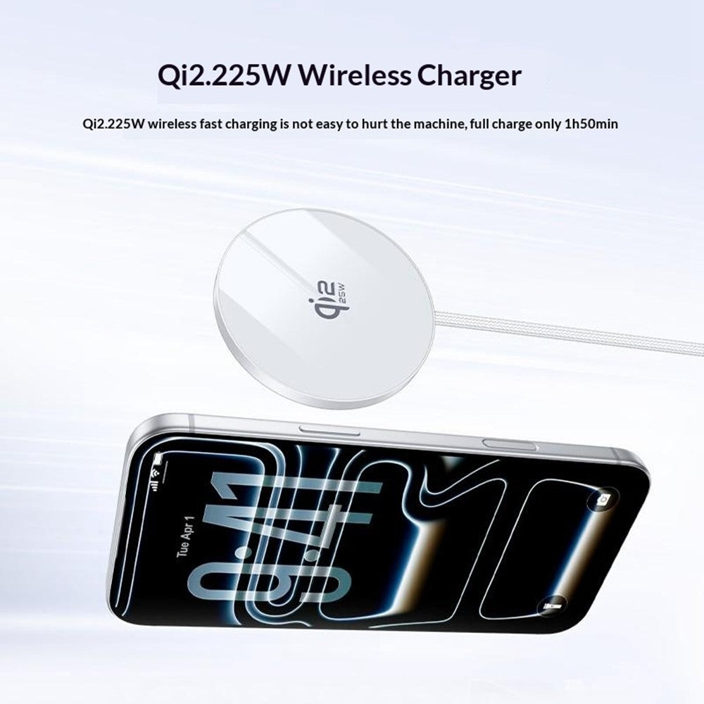 YESIDO DS41 Qi2.2 25W Desktop Wireless Charger 5mm Ultra Thin Magnetic Charging Pad