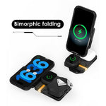 AULUMU M01 4-in-1 Wireless Charging Station Foldable Magnetic Wireless Charger Stand for iPhone Apple Watch AirPods iPad