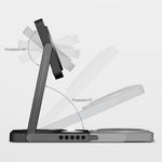 AULUMU M01 4-i-1 Trådløs Opladerstation Sammenklappelig Magnetisk Trådløs Opladerstander til iPhone Apple Watch AirPods iPad