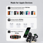 D6 3-in-1 Robot Dog Wireless Charging Station with Touch Night Light 15W Magnetic Charger for iPhone / AirPods / Apple Watch