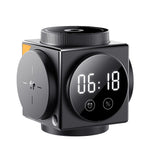 A8 3 in 1 Wireless Charger Magnetic 15W Fast Charging Stand with Clock Night Light for Phone Watch Earbuds