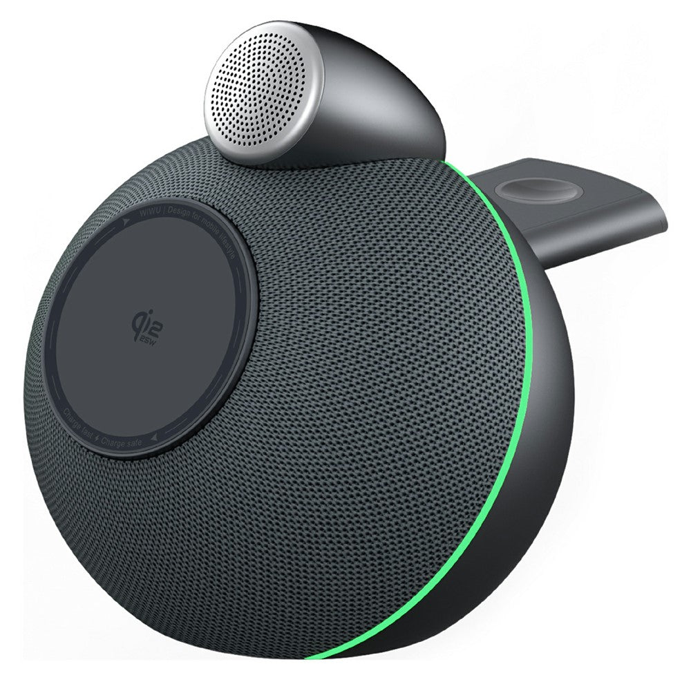 WIWU G042 3 i 1 Qi2.2 25W trådløs opladningshøjttaler magnetisk hurtigoplader til telefon, ur, øretelefoner