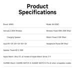 WIWU G042 3 i 1 Qi2.2 25W trådløs opladningshøjttaler magnetisk hurtigoplader til telefon, ur, øretelefoner